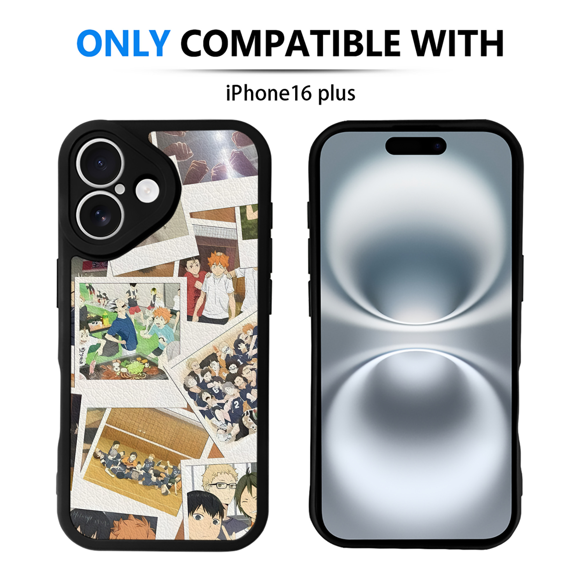 （画像用） ハイキュー!! Haikyu!! 【iPhone 16シリーズ対応】シリコンスマホケース（レザー調） 材質：シリコン